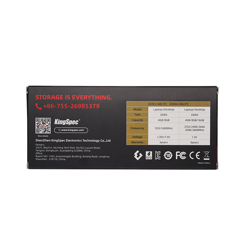 Оперативная память KingSpec, DDR4, 16GB (1x16GB), 2666MHz, SO-DIMM