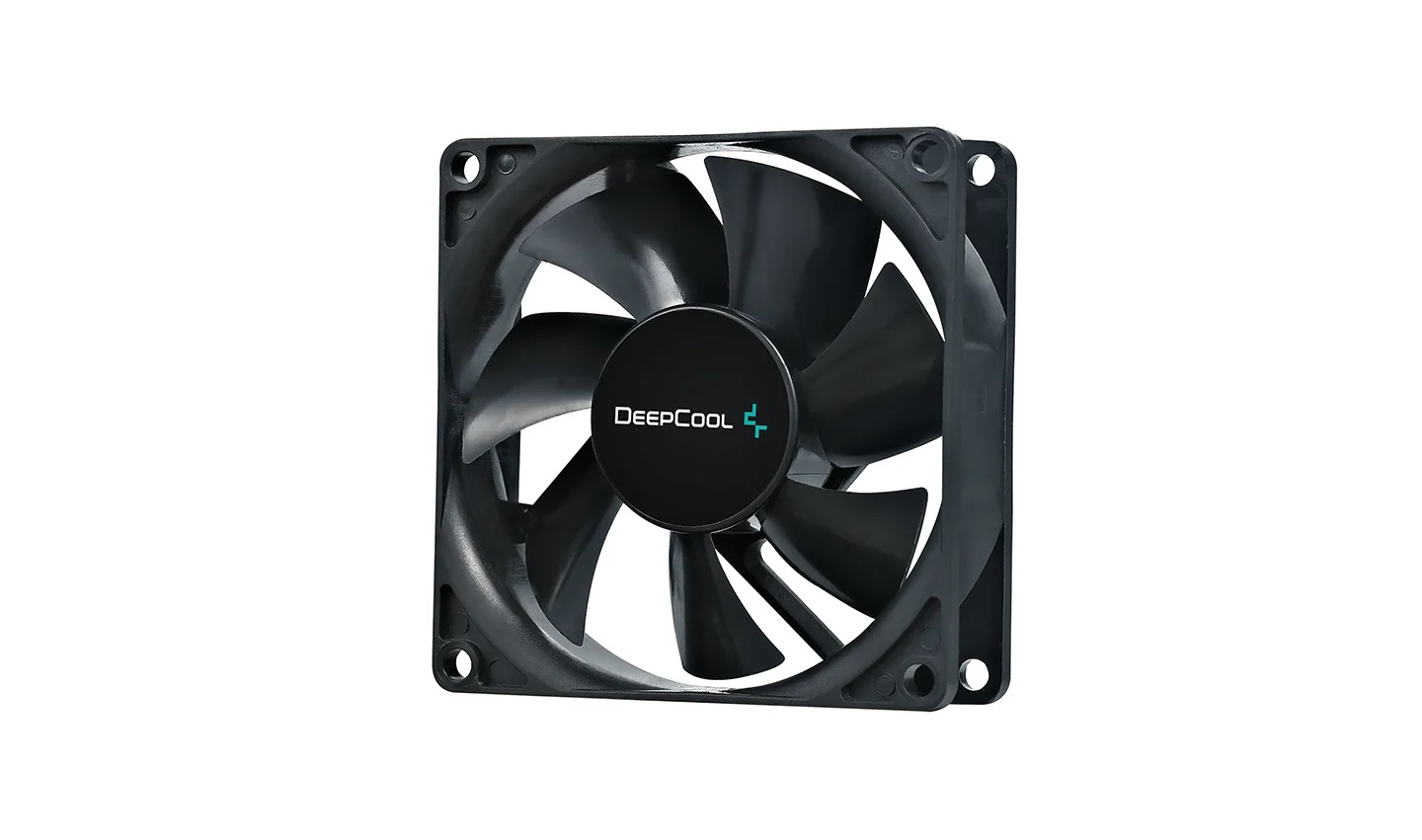 Вентилятор DEEPCOOL Xfan80 80x80x25мм (240шт./кор, пит. от БП, черный, 1800об/мин)  Color BOX