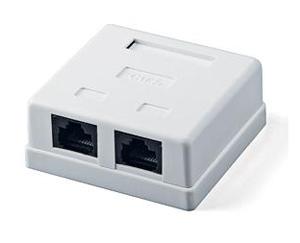 Розетка RJ-45 кат.5e внешняя 2 порта (NA214)