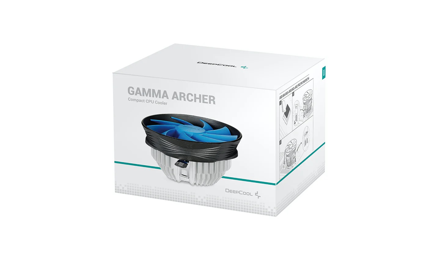 Кулер DEEPCOOL GAMMA ARCHER LGA1200/115X/775/AM5/AM4 (45шт/кор, TDP 95W, Fan 120mm) Retail