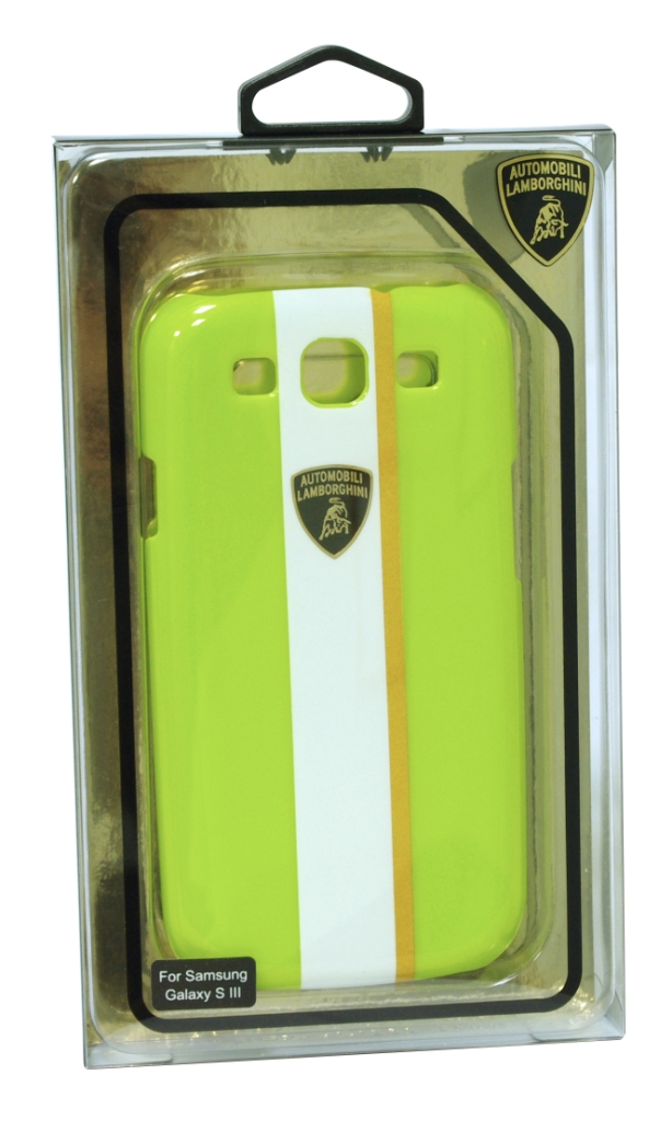 Пластиковый чехол Lamborghini Gallardo-D1 для Samsung Galaxy S3 (зеленый)