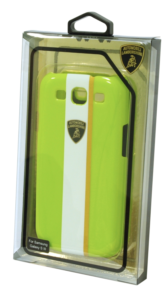 Пластиковый чехол Lamborghini Gallardo-D1 для Samsung Galaxy S3 (зеленый)