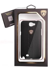 Кожаный клип-кейс для Samsung Galaxy Note II Lamborghini  Aventador черный