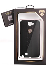 Кожаный клип-кейс для Samsung Galaxy Note II Lamborghini Performate-D1 (черный)