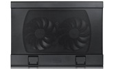 Подставка для охлаждения ноутбука DEEPCOOL WIND PAL FS black (16шт/кор,до 17",Супертонкий 2,4см, 2хUSB, 2x140мм вентилятор, регулятор скор-ти, черный) Retail box