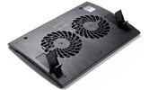 Подставка для охлаждения ноутбука DEEPCOOL WIND PAL FS black (16шт/кор,до 17",Супертонкий 2,4см, 2хUSB, 2x140мм вентилятор, регулятор скор-ти, черный) Retail box