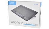 Подставка для охлаждения ноутбука DEEPCOOL WIND PAL FS black (16шт/кор,до 17",Супертонкий 2,4см, 2хUSB, 2x140мм вентилятор, регулятор скор-ти, черный) Retail box