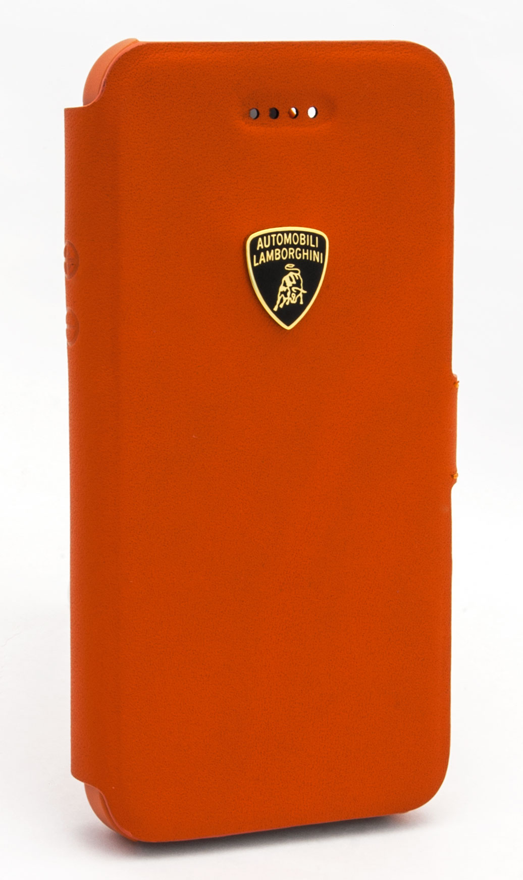 Кожаная кейс-книжка Lamborghini  Diablo для iPhone 5C (оранжевая)