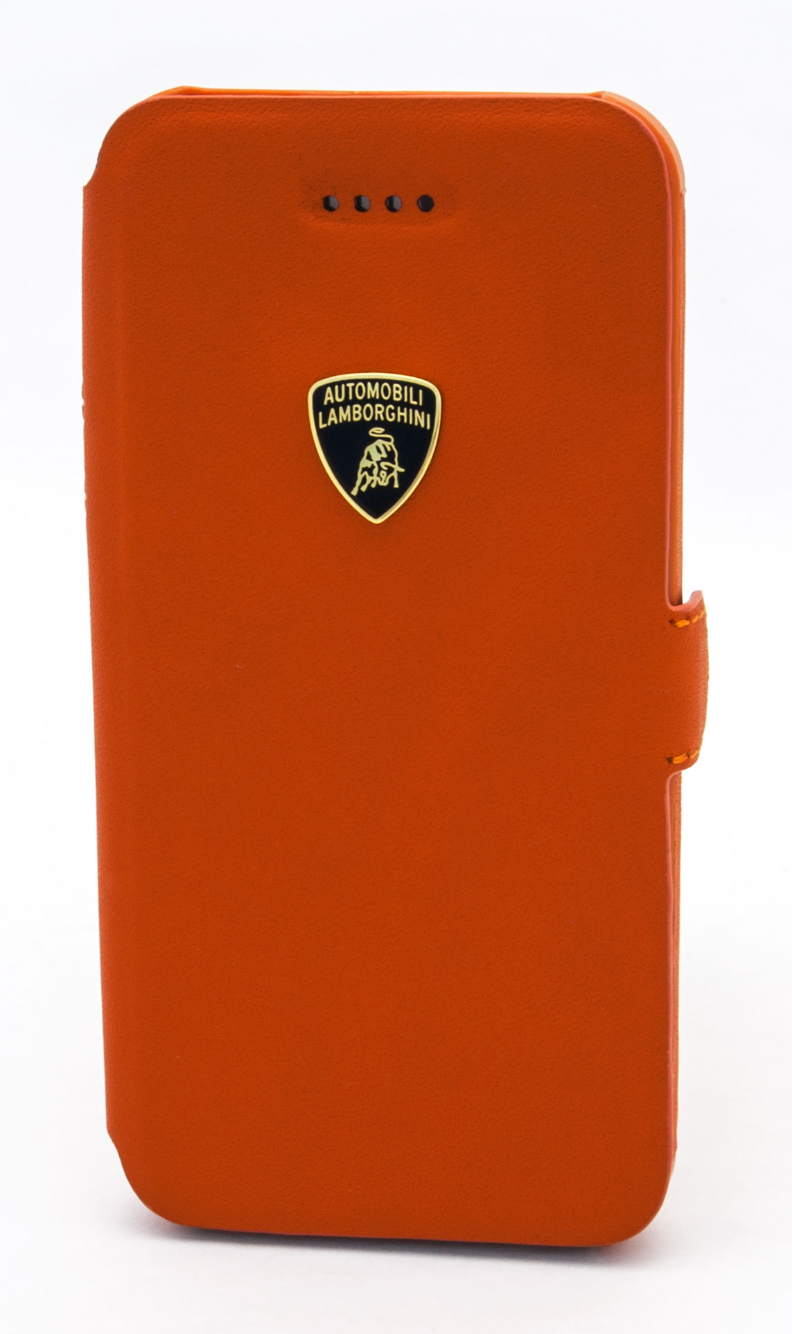 Кожаная кейс-книжка Lamborghini  Diablo для iPhone 5C (оранжевая)