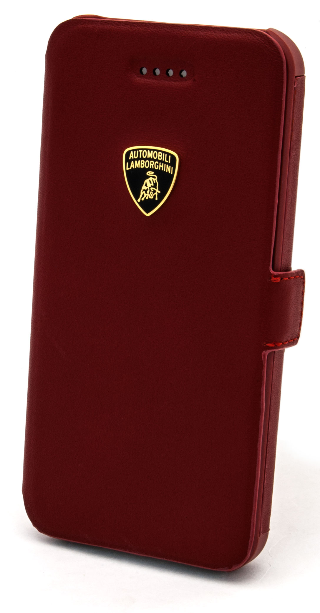 Кожаная кейс-книжка Lamborghini  Diablo для iPhone 5C (красная)