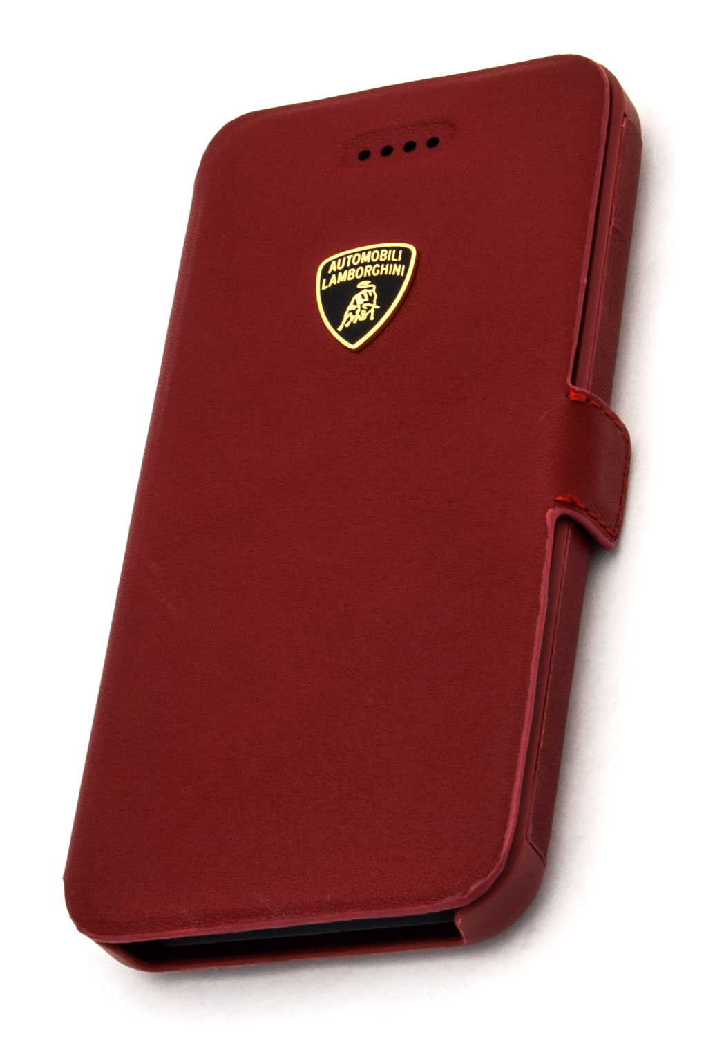 Кожаная кейс-книжка Lamborghini  Diablo для iPhone 5C (красная)