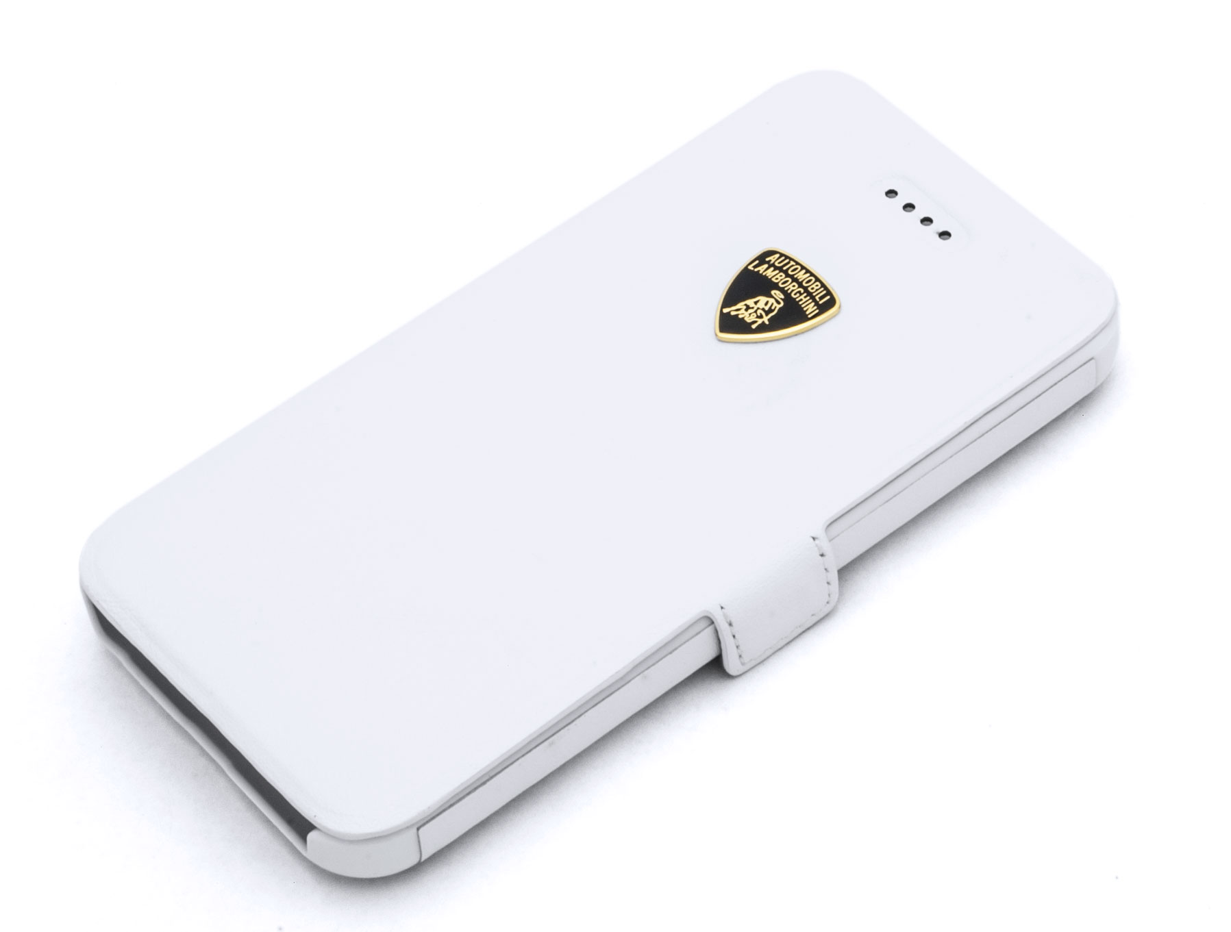 Кожаная кейс-книжка Lamborghini  Diablo для iPhone 5C (белая)