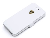 Кожаная кейс-книжка Lamborghini  Diablo для iPhone 5C (белая)