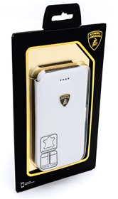 Кожаная кейс-книжка Lamborghini  Diablo для iPhone 5C (белая)