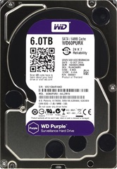 Жесткий диск 6Tb Western Digital WD60PURX (SATA 6Gb/s, 5400 rpm, 64MB) Caviar Purple