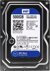 Жесткий диск 500Gb Western Digital WD5000AZRZ (SATA 6Gb/s, 5400rpm, 64Mb) Caviar Blue