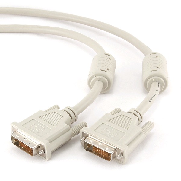 Кабель DVI-D dual link Gembird/Cablexpert, 1.8м, 25M/25M, экран, феррит.кольца, пакет