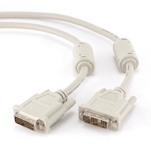 Кабель DVI-D single link Gembird/Cablexpert, 3м, 19M/19M, экран, феррит.кольца, пакет