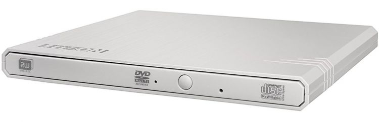 Привод Внешний DVD±RW LITE-ON eBAU108-21 (USB, Slim, White, RTL) USB 2.0