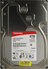 Жесткий диск 8Tb Toshiba N300 HDWN180UZSVA (SATA 6Gb/s, 7200 rpm, 128Mb) NAS