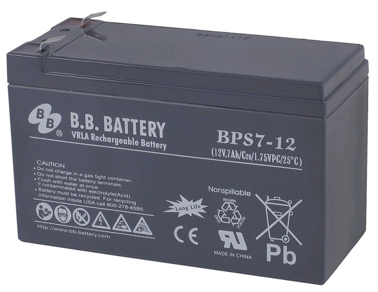 Аккумулятор B.B. Battery BPS 7-12  12V 7Ah