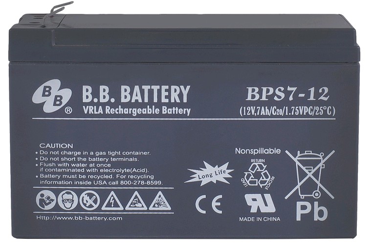 Аккумулятор B.B. Battery BPS 7-12  12V 7Ah