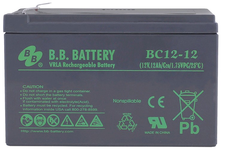 Аккумулятор B.B. Battery BC 12-12  12V 12Ah