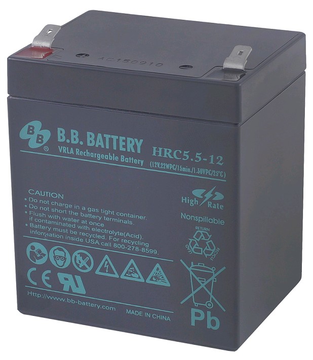Аккумулятор B.B. Battery HRC 5.5-12  12V 5Ah