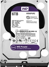 Жесткий диск 6Tb Western Digital WD60PURZ (SATA 6Gb/s, 5400 rpm, 64MB) Caviar Purple