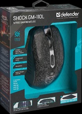 Мышь проводная игровая  Defender Shock GM-110L оптика,6кнопок,800-3200dpi