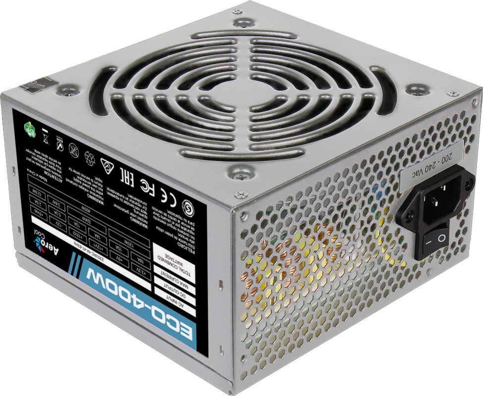 Блок питания Aerocool ECO-400W (ATX 2.3, 400W, 120mm fan) Box