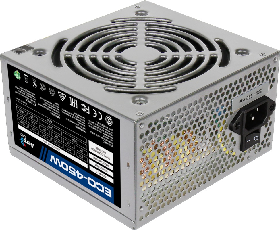 Блок питания Aerocool ECO-450W (ATX 2.3, 450W, 120mm fan) Box