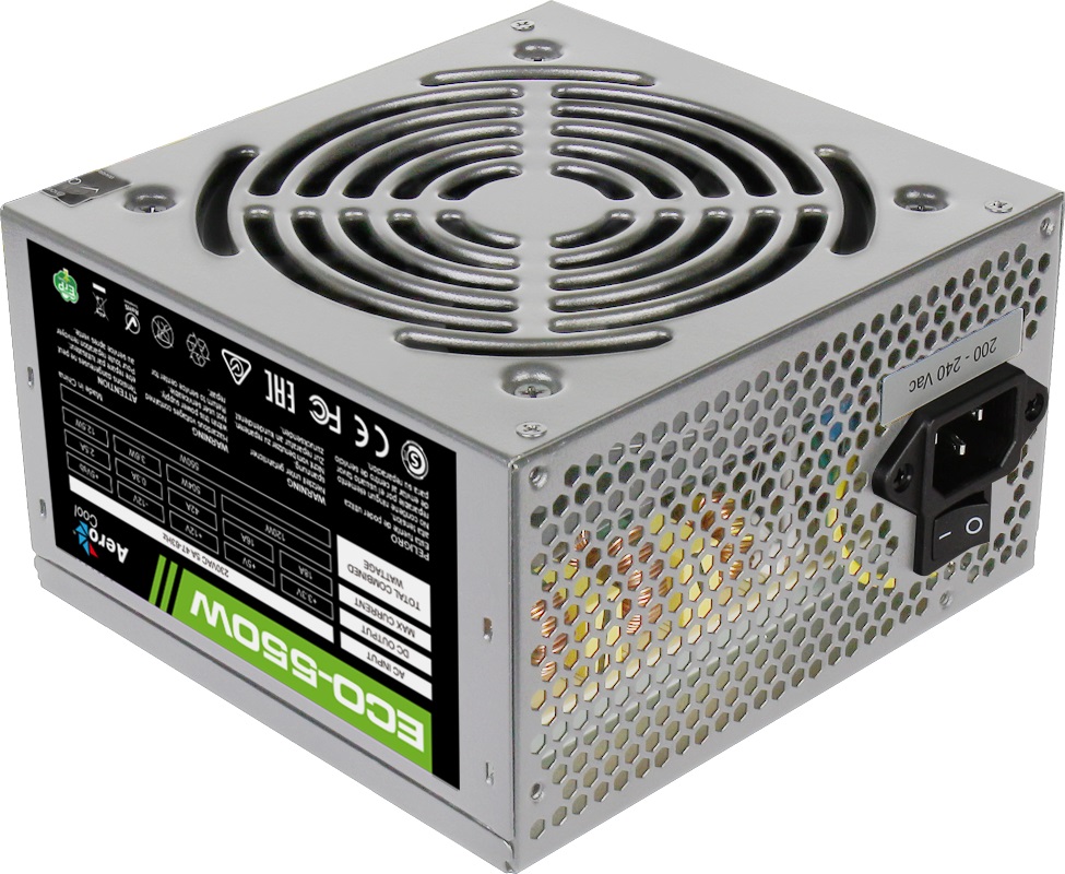 Блок питания Aerocool ECO-550W (ATX 2.3, 550W, 120mm fan) Box