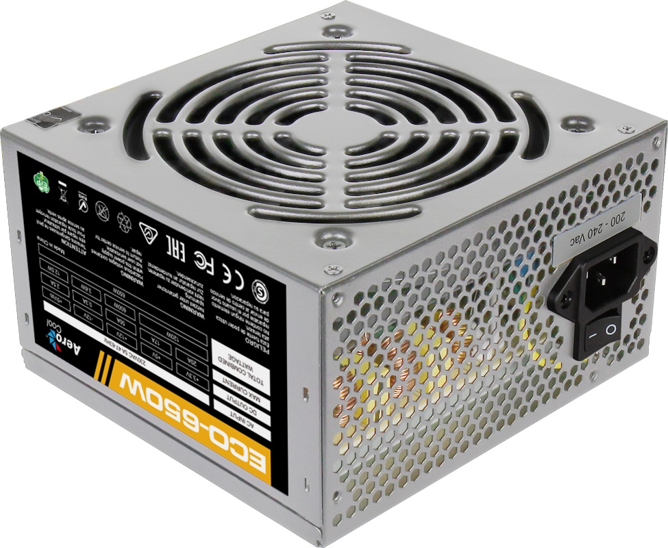 Блок питания Aerocool ECO-650W (ATX 2.3, 650W, 120mm fan) Box