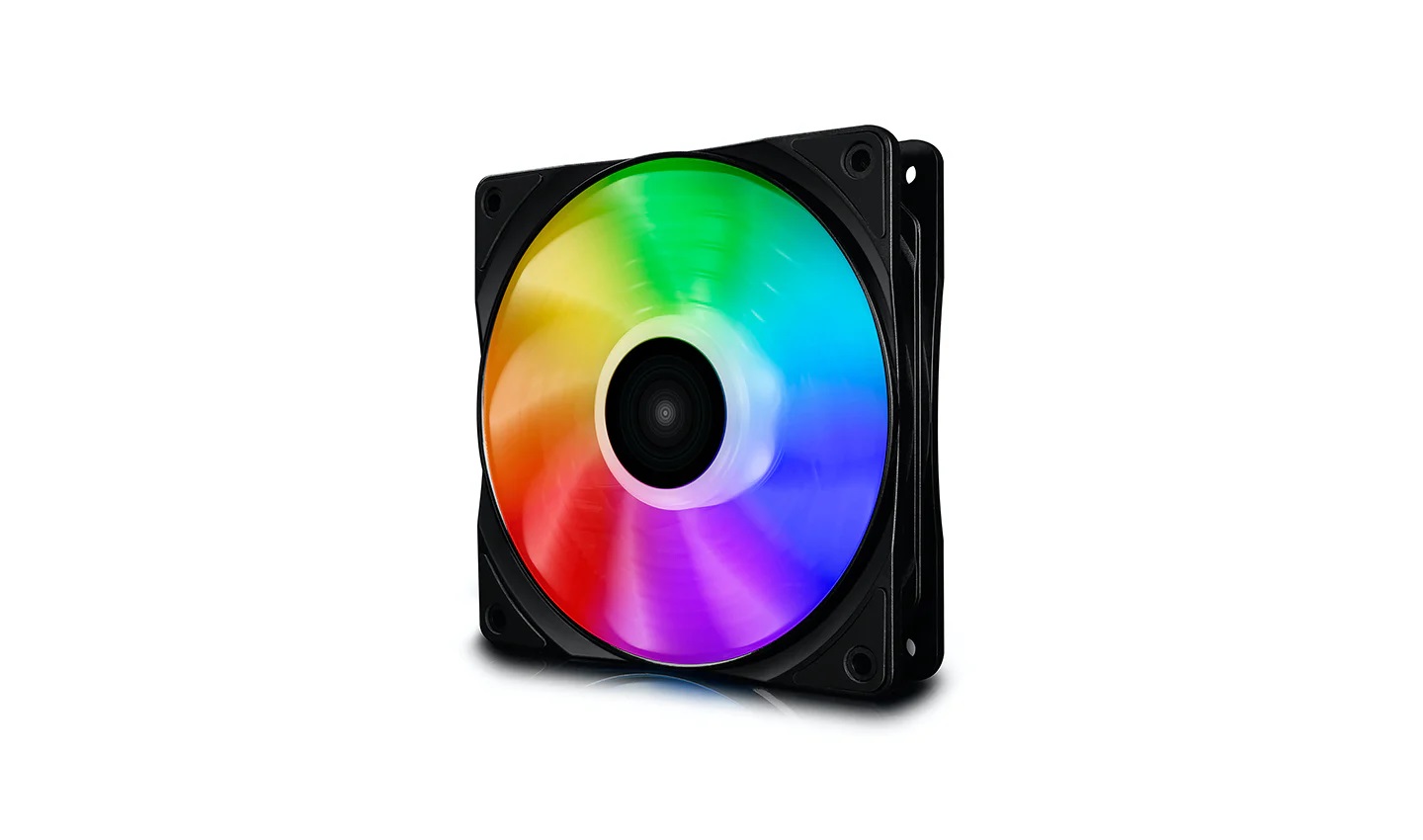 Вентилятор DEEPCOOL CF120 RGB 120x120x25мм (32шт./кор, PWM, Addresable RGB подсветка, 500-1500об/мин) Retail