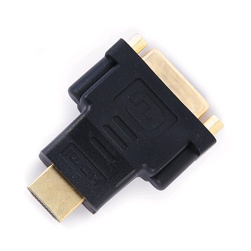Переходник Cablexpert HDMI-DVI 19M/25F золотые разъемы, пакет, черный (A-HDMI-DVI-3)