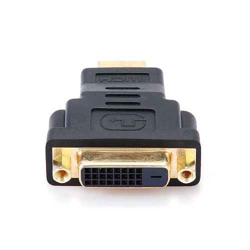 Переходник Cablexpert HDMI-DVI 19M/25F золотые разъемы, пакет, черный (A-HDMI-DVI-3)