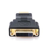 Переходник Cablexpert HDMI-DVI 19M/25F золотые разъемы, пакет, черный (A-HDMI-DVI-3)