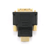 Переходник Cablexpert HDMI-DVI 19M/19M золотые разъемы, пакет, черный (A-HDMI-DVI-1)