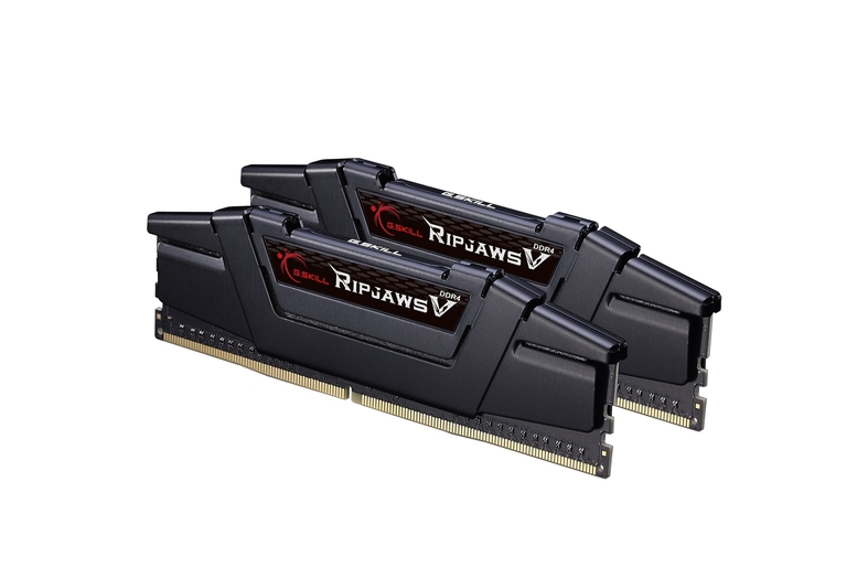 Модуль памяти DDR4 G.SKILL RIPJAWS V 16GB (2x8GB) 3200MHz CL16 (16-18-18-38) 1.35V / F4-3200C16D-16GVKB / Classic Black