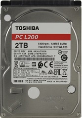 Жесткий диск 2,5" 2Tb Toshiba L200 HDWL120UZSVA (SATA 6Gb/s, 5400 rpm, 128Mb, 9.5mm)