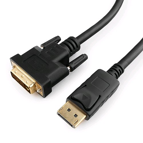 Кабель DisplayPort-DVI Gembird/Cablexpert, 1,8м, черный, пакет (CC-DPM-DVIM-6)