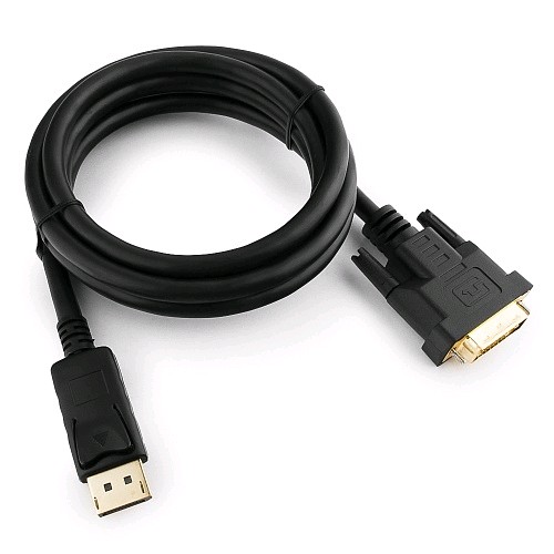 Кабель DisplayPort-DVI Gembird/Cablexpert, 1,8м, черный, пакет (CC-DPM-DVIM-6)