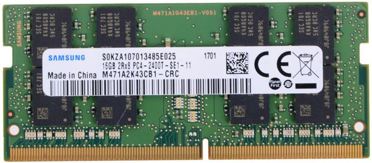 Модуль памяти SO-DIMM DDR4 SEC 16GB 2400MHz [M471A2K43CB1-CRC] CL17 1.2V DR