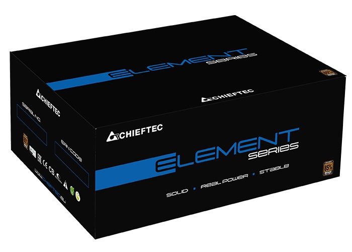 Блок питания Chieftec Element ELP-500S (ATX 2.3, 500W, >85 efficiency, Active PFC, 120mm fan, power cord) Retail