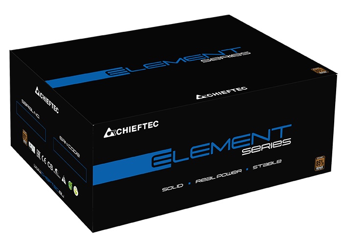 Блок питания Chieftec Element ELP-700S (ATX 2.3, 700W, >85 efficiency, Active PFC, 120mm fan, power cord) Retail
