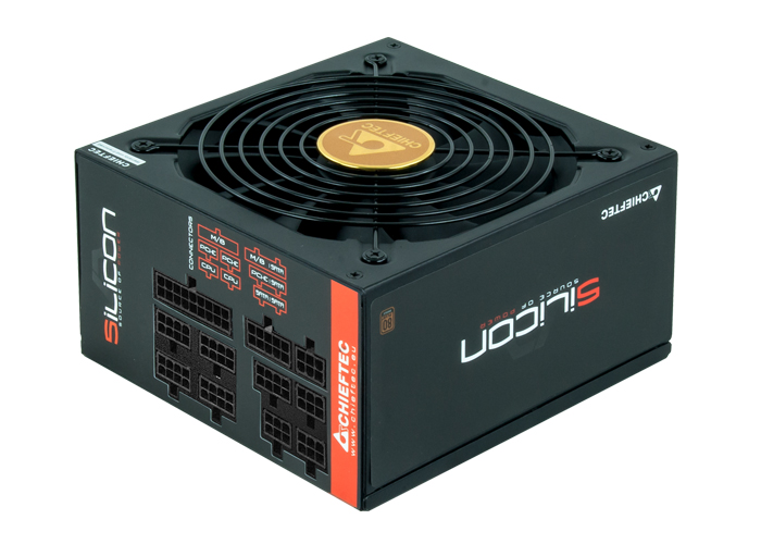 Блок питания Chieftec Silicon SLC-850C (ATX 2.3, 850W, 80 PLUS BRONZE, Active PFC, 140mm fan, Full Cable Management) Retail