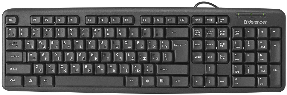 Проводной комплект клавиатура+мышь Defender  Dakota C-270 RU, черный  (45270)
