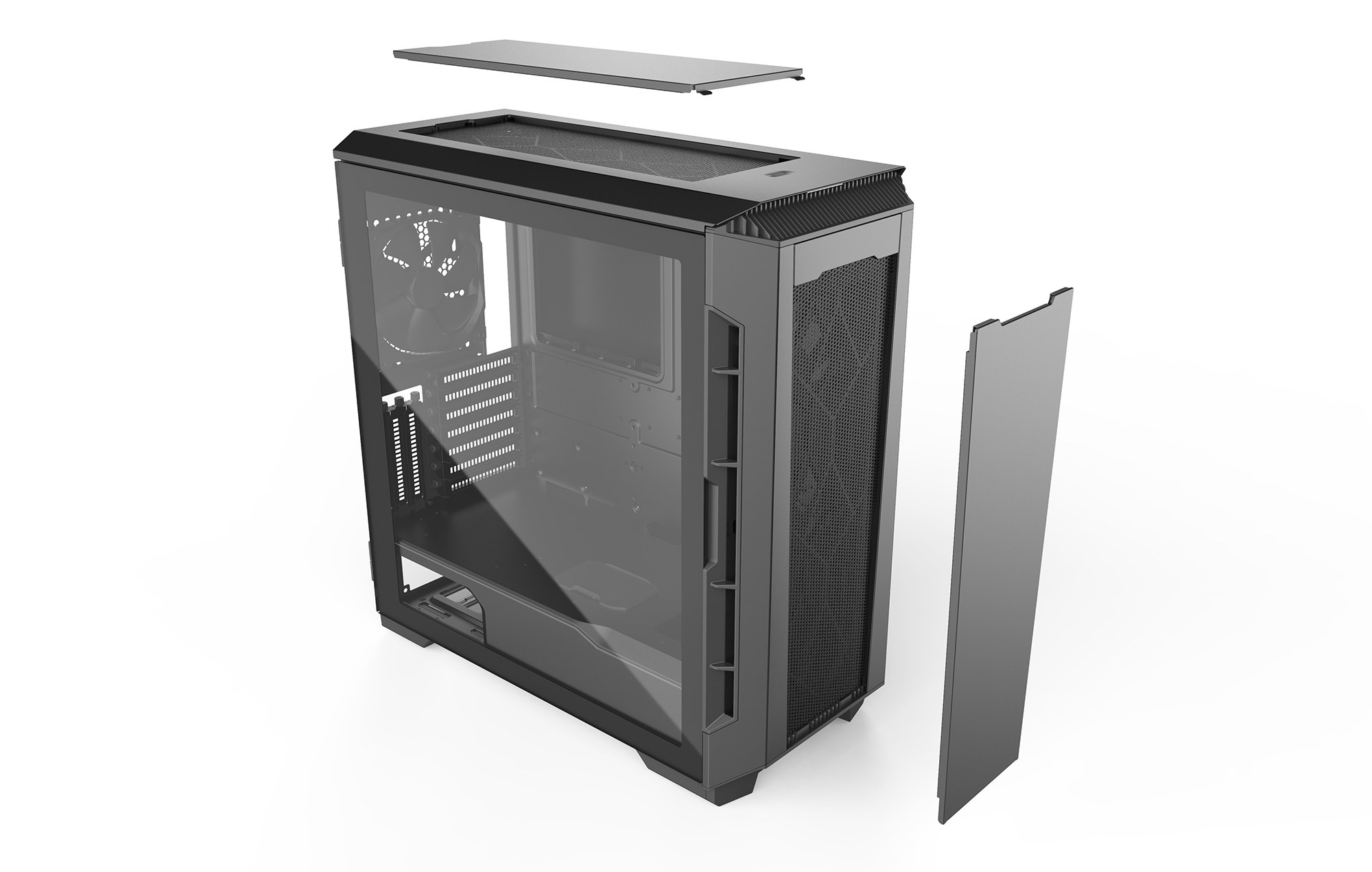 Корпус PHANTEKS Eclipse P600S, Black, звукоизоляционные панели на магнитах, боковая панель Tempered Glass, Mid-Tower / PH-EC600PSTG_BK01_RU