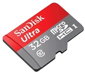 Карта памяти MicroSDHC 32GB SanDisk Class 10 UHS-I 80MB/s [SDSQUNS-032G-GN3MN]